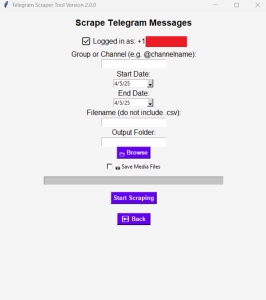 Scraping Menu